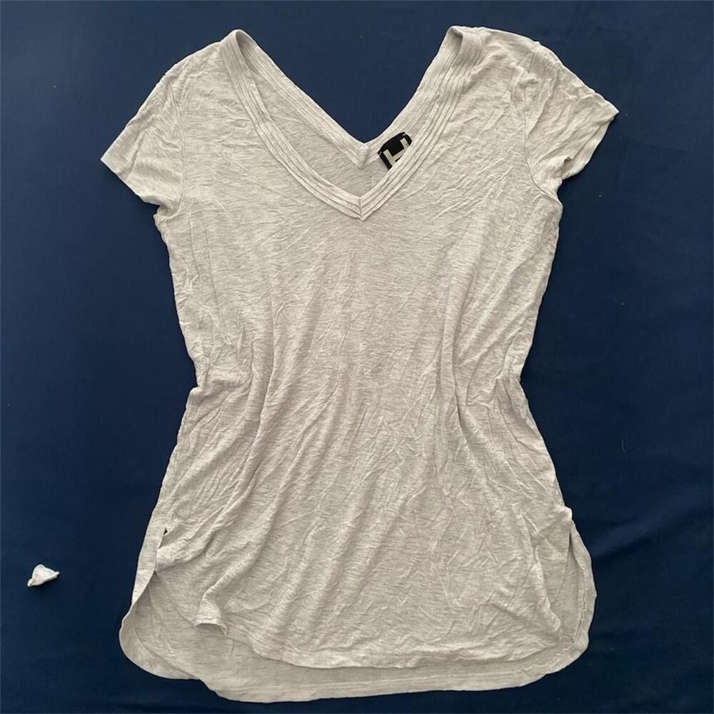 Bordelle Women's Grey and White T-shirt